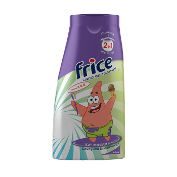 خمیردندان ژل مایع کودک با طعم بستنی فریس