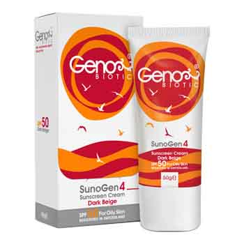 ضد آفتاب پوست چرب رنگ تیره 50 گرم ژنو بایوتیک