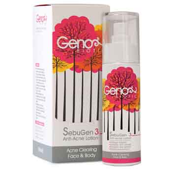 محلول ضد آکنه صورت و بدن 100 میل ژنو بایوتیک