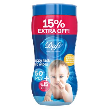 دستمال مرطوب پاک کننده کودک کمر باریک اکسترا 50 برگی دافی