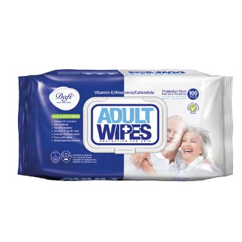 دستمال مرطوب پاک کننده آنتی باکتریال بزرگسالان 100 برگ درب دار دافی