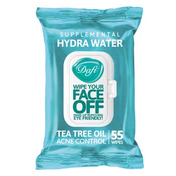 دستمال مرطوب پاک کننده آرایش هیدرا واتر درب دار 55 عددی دافی
