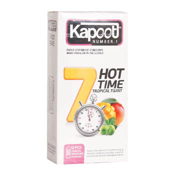کاندوم 12 عددی فروتی تایم یک ساعته 7 کاره گرم کاپوت