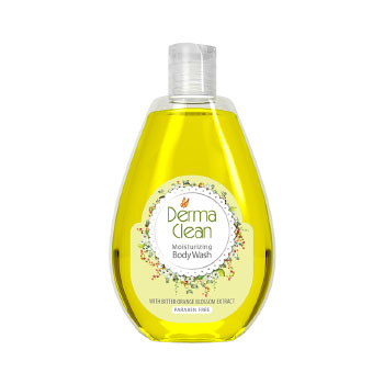 شامپو بدن مرطوب کننده و نرم کننده با عصاره شکوفه بهار نارنج 300 میلی لیتر درماکلین