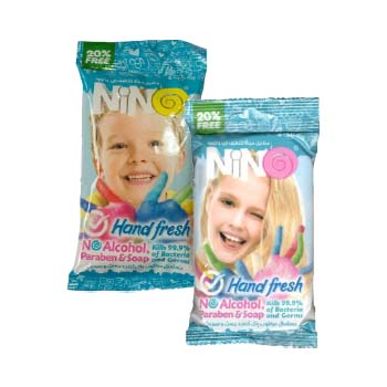 دستمال مرطوب دست و صورت طرح کودک نینو