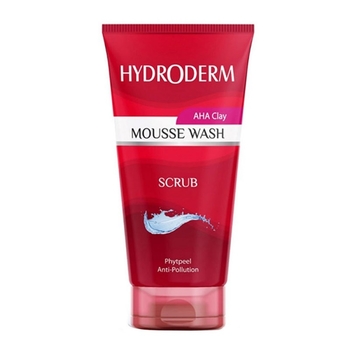 کرم ژل شستشوی صورت و اسکراب، حاوی خاک رس، ساینده و لایه بردار (Mousse Wash) هیدرودرم