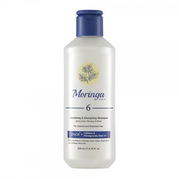 شامپو مغذی و انرژی بخش بدون سولفات شماره 6 مناسب انواع مو به ویژه کراتینه 200ml مورینگا