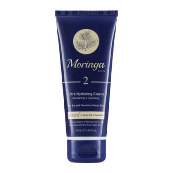 کرم صورت آبرسان شماره 2 مناسب پوست خشک و حساس 75ml مورینگا