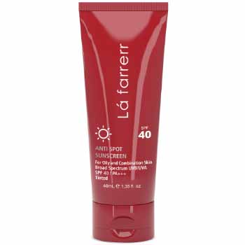 ضد آفتاب SPF40 ضد لک رنگی روشن مخصوص پوست های چرب 40ml لافارر